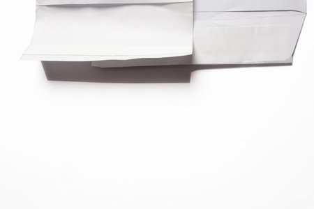 White envelope business isolated background concept.
