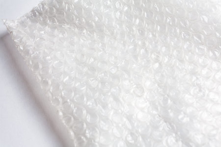 White bubble wrap business isolated background concept.