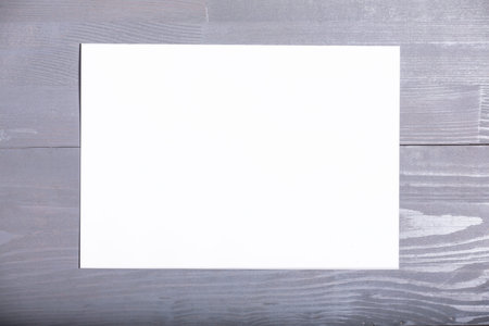 Old vintage elegant business pen letter sheet paper grey wooden background flatlayの写真素材