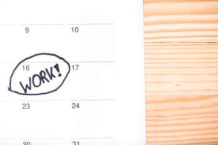 Work start symbol natural wooden light background abstractの写真素材