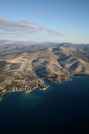 Aerial photo of the place Zaboric near Sibenik, Croatia