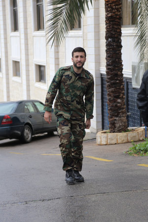 deirqanoun el naher-tyre city-Lebanon:1-3-2020:
Hezbollah fighters in military clothes during...