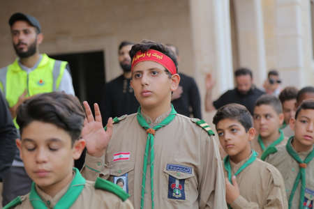 tyre city,lebanon,22-9-2019:Hezbollah Organize Ceremonial ceremony In memory of Ashuraのeditorial素材