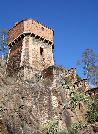roman watchtower in alcantara Spain prior to the passage of the river Tagusのeditorial素材