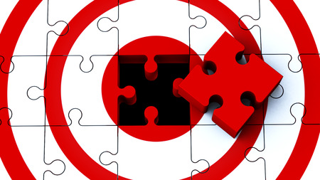 target puzzle 3d rendering.の写真素材