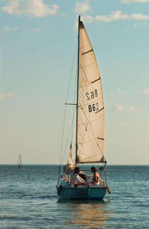couples, sail and seaの写真素材
