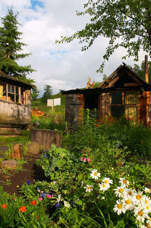 Mountain Country house, Altayの写真素材