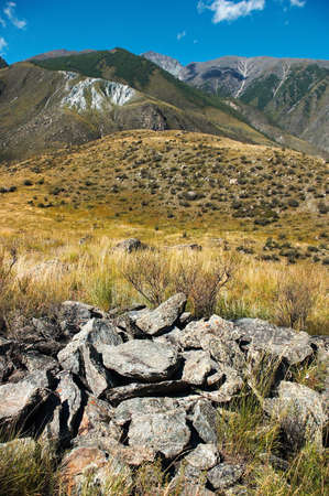 mountain yellow landscapeの写真素材