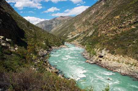 Milk river in the mountains, Altayの写真素材