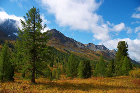 Beautiful sky and clouds in the mountais, Altayの写真素材