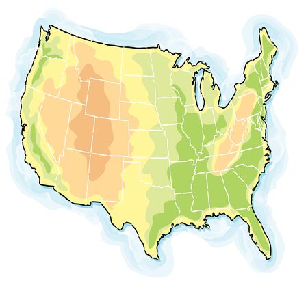 USA Cartoon Mapのイラスト素材