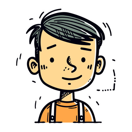 Cartoon character of a man with a beard. Vector illustration.のイラスト素材