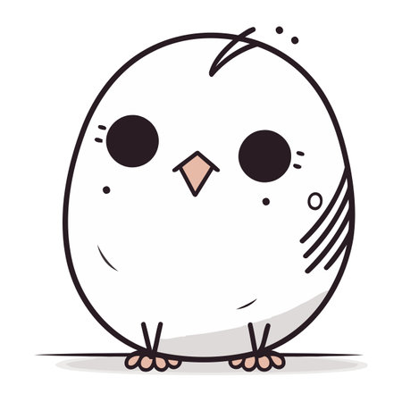 Cute cartoon penguin isolated on white background. Vector illustration.のイラスト素材