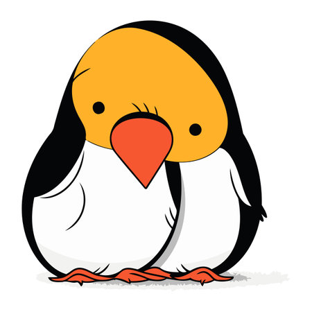 Cute penguin on a white background. Vector illustration. EPS 10のイラスト素材