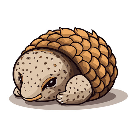 Turtle cartoon vector illustration isolated on white background. Cute tortoise.のイラスト素材