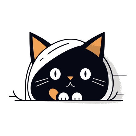 Cute cat cartoon icon. Animal cute and creature theme. Isolated design. Vector illustrationのイラスト素材