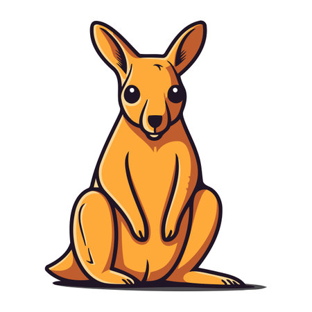 Kangaroo icon. Cartoon illustration of kangaroo icon for web designのイラスト素材