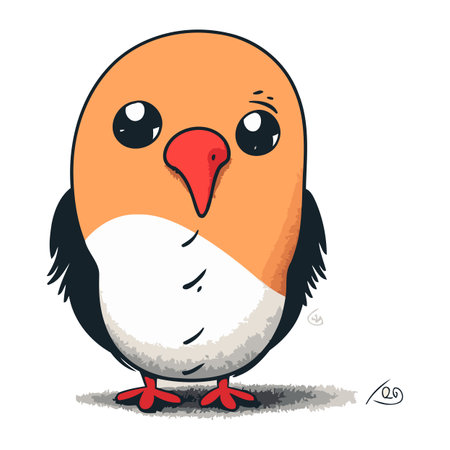 Cute cartoon penguin isolated on white background. Vector illustration.のイラスト素材