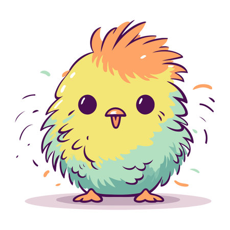 Cute little chick. Vector illustration of a cute little chick.のイラスト素材