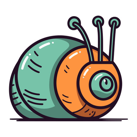 Snail icon. Cartoon illustration of snail vector icon for web designのイラスト素材