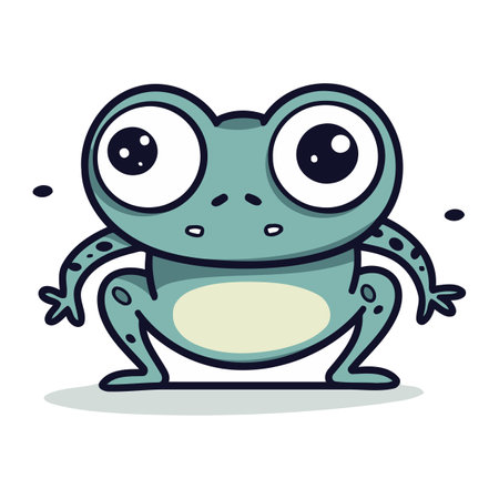 Frog cartoon design. Animal cute zoo life nature and fauna theme Vector illustrationのイラスト素材