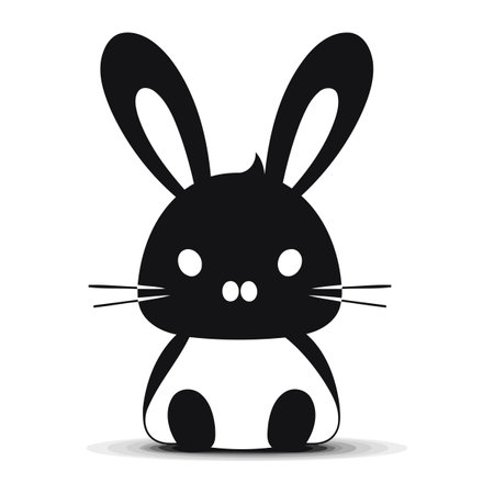 Rabbit icon. Cute animal cartoon and character theme. Isolated design. Vector illustrationのイラスト素材
