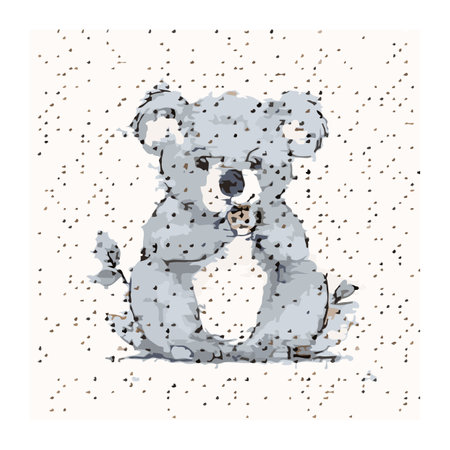 Cute hand drawn koala. Vector illustration of a wild animal.のイラスト素材