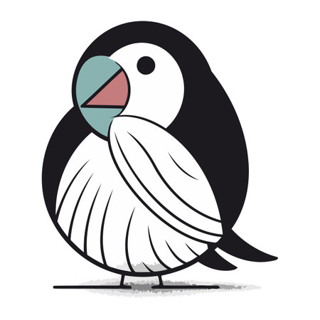 Penguin on white background. Vector illustration. EPS 10.のイラスト素材