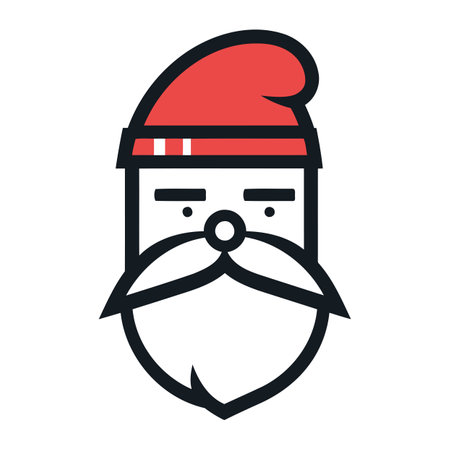 santa claus christmas hat beard vector illustration eps 10のイラスト素材