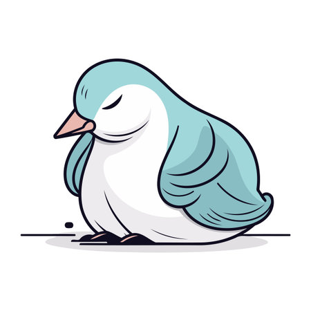 Pigeon vector illustration. Hand drawn doodle bird.のイラスト素材