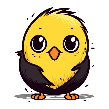 cute little chick isolated on white background. vector illustration. eps10のイラスト素材