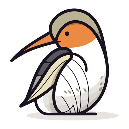 Penguin cartoon icon. Bird animal and nature theme. Isolated design. Vector illustrationのイラスト素材