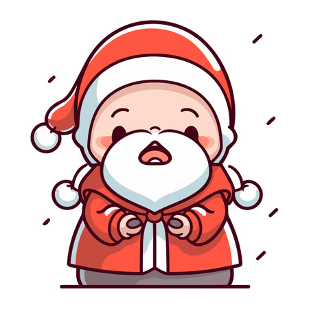 santa claus cartoon character vector design. christmas vector illustrationのイラスト素材