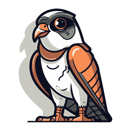 Vector illustration of an owl. Isolated on a white background.のイラスト素材