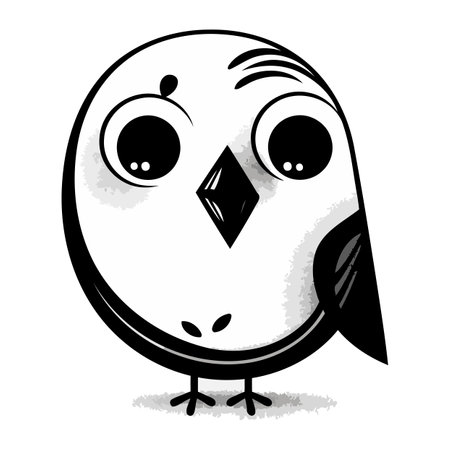 Cute cartoon penguin isolated on white background. Vector illustration.のイラスト素材