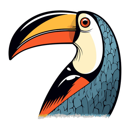 Toucan bird. Vector illustration of a toucan bird.のイラスト素材