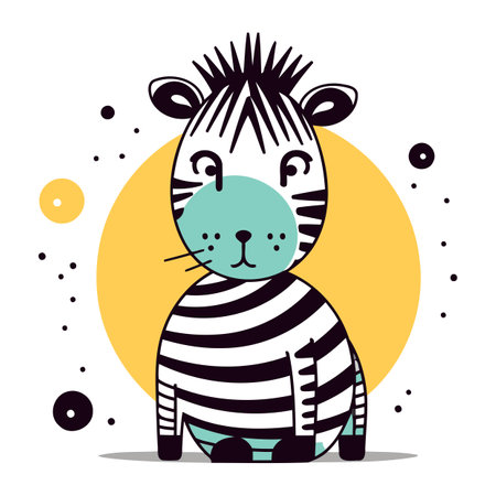cute zebra animal design. vector illustration eps10 graphicのイラスト素材