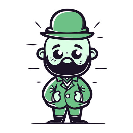 Cartoon character of a leprechaun. Vector illustration.のイラスト素材
