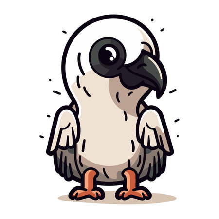 Pigeon Cartoon Vector Illustration. Cute Bird Character.のイラスト素材