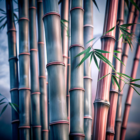 A captivating 3D illustration of a lush bamboo grove. showcasing the intricate detail and natural beauty of these versatile plants. This high quality image is perfect for adding a touch of nature and serenity to your projects.の素材