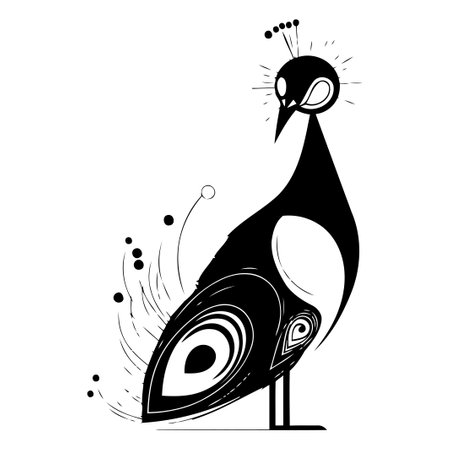 Peacock isolated on a white background. Vector illustration for your designのイラスト素材