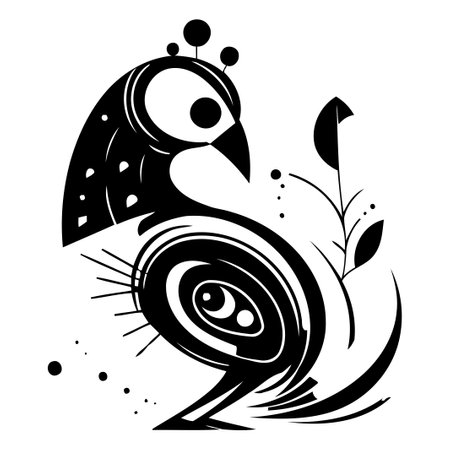 Peacock. vector illustration. isolated on a white background.のイラスト素材