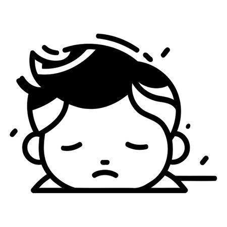 Illustration of a little boy crying. Vector illustration of a little boy crying.のイラスト素材