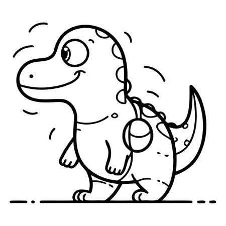 Cute crocodile with backpack. Vector illustration in cartoon style.のイラスト素材