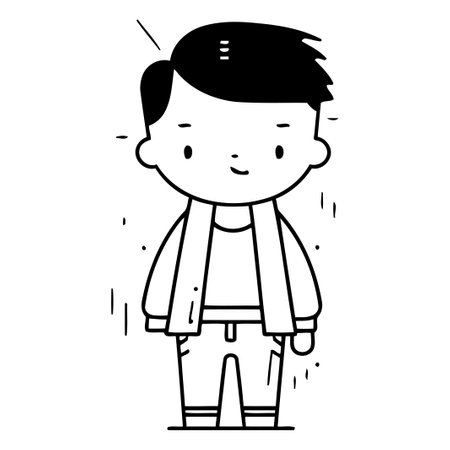 Character illustration design. Businessman joyful cartoon.eps vector.epsのイラスト素材