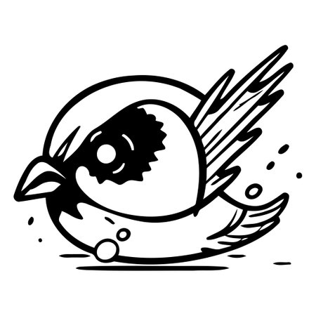 Cute cartoon penguin bird. Vector illustration isolated on white background.のイラスト素材