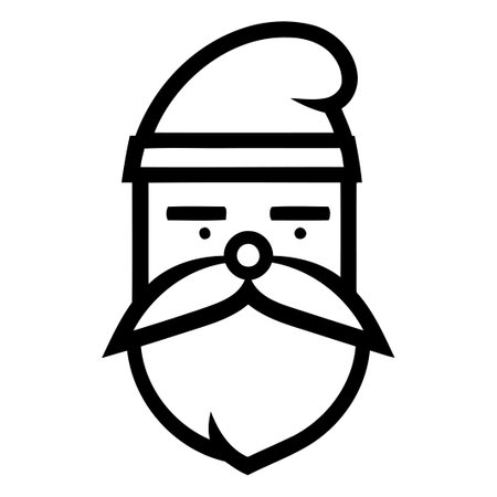 santa claus christmas hat beard vector illustration eps 10のイラスト素材