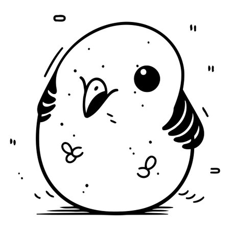 Cute bird. Vector illustration. Isolated on white background.のイラスト素材