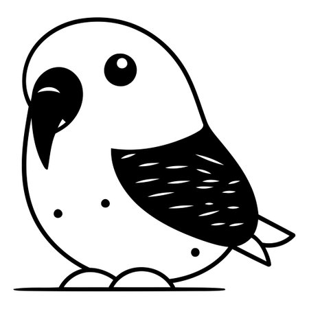 Cute parrot. Vector illustration of a cute parrot.のイラスト素材
