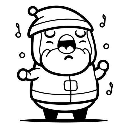 Cartoon santa claus character. Cute vector illustration.のイラスト素材